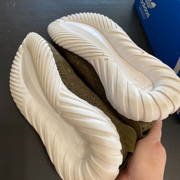 Adidas Origianals tubular doom sock primeknit in trace olive - Picture 7 of 7